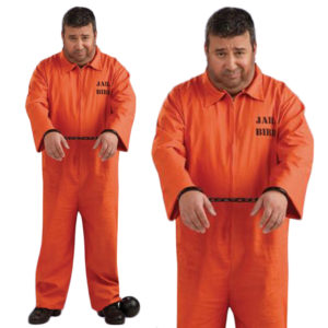 b939 囚人服 オレンジ コスプレ メンズ ハロウィン 囚人 コスチューム つなぎ 仮装